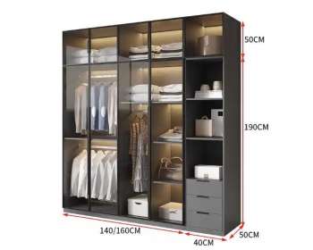 Mẫu tủ áo cánh kính khung gỗ MDF giá tốt QA175